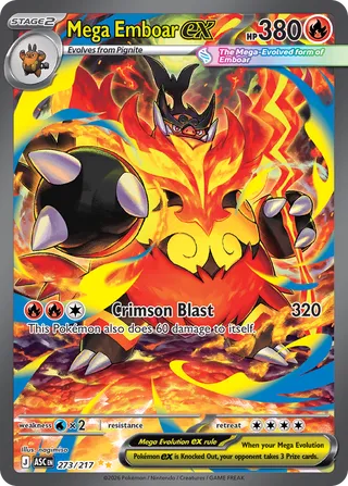 Mega Emboar ex (Ascended Heroes 273/217)